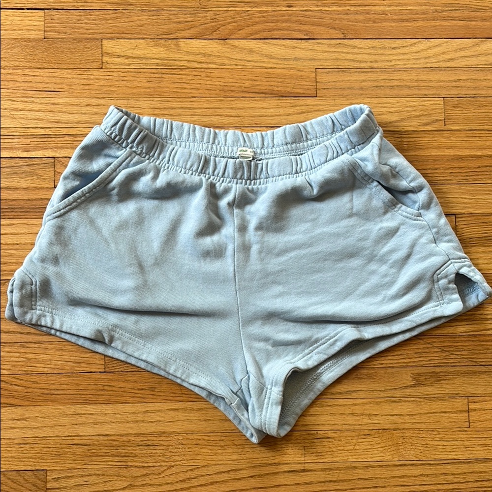 Women's Light Blue Sweat Shorts